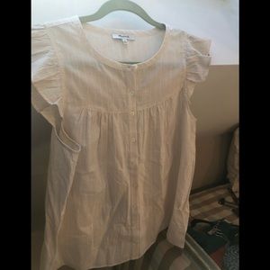 Madewell flutter sleeve top